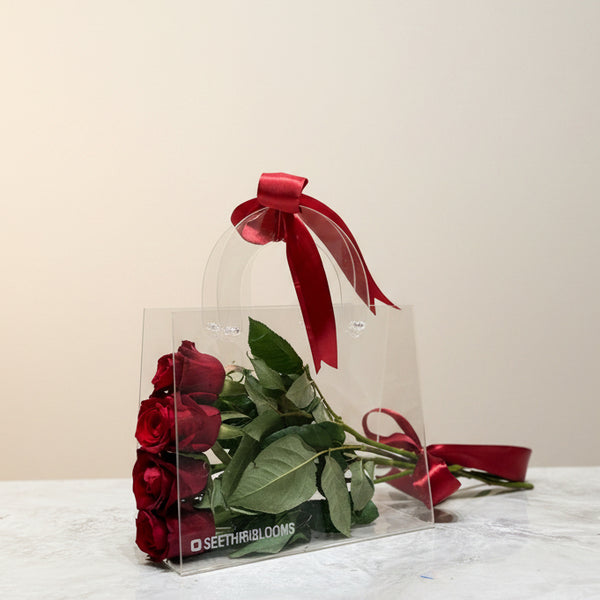 Crimson Rose Acrylic Tote