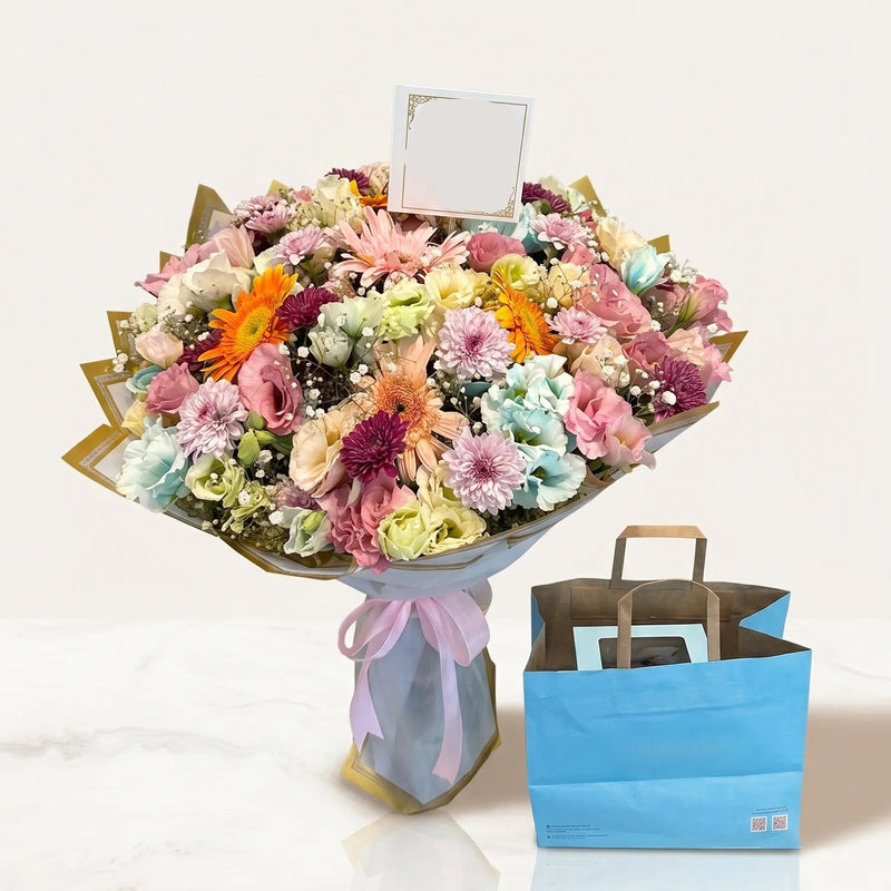 Seethru Blooms floral arrangement Lahore