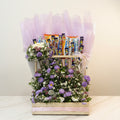 Purple Blooms & Chocolate Crate