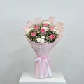 Classic Pink Rose & Mum Bouquet