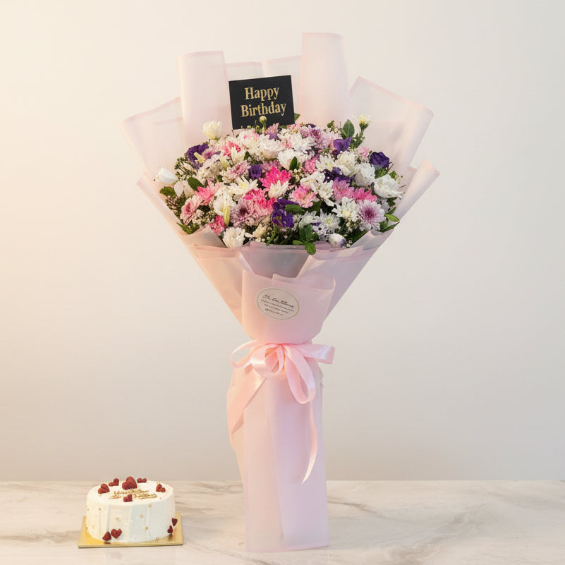 Sweetheart Birthday Blooms & Cake