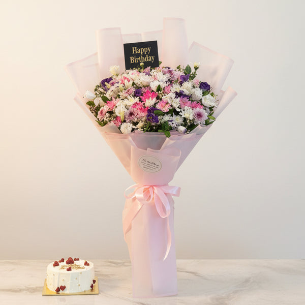 Sweetheart Birthday Blooms & Cake