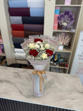 Crimson & Cream Bouquet