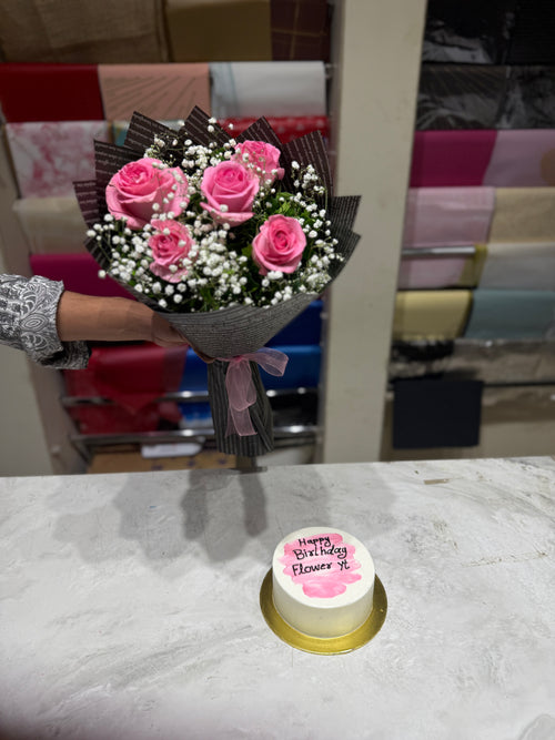 Blush Rose & Bento Cake Duo