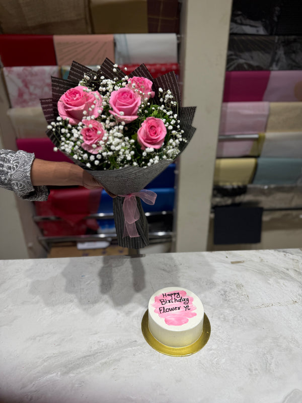 Blush Rose & Bento Cake Duo