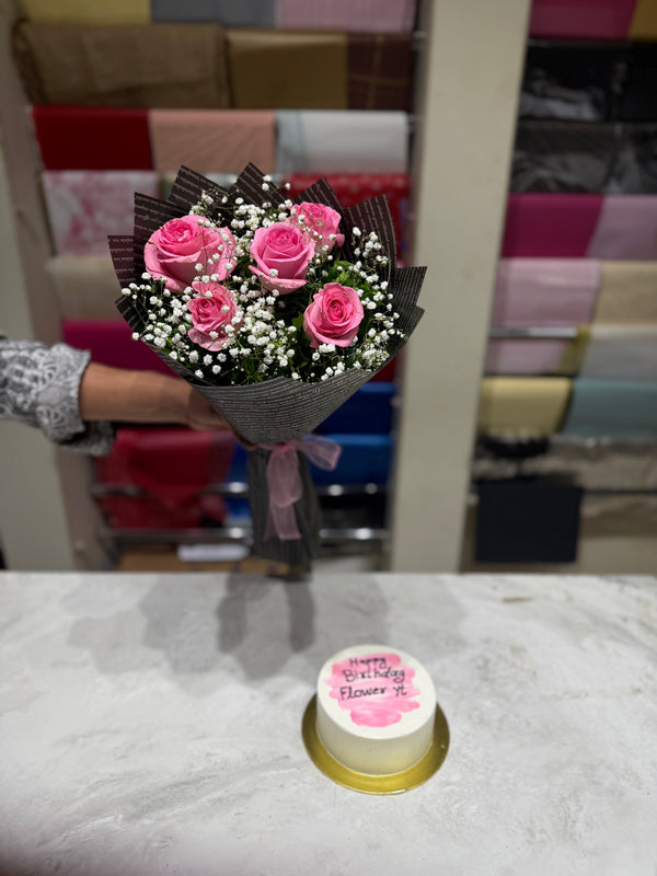 Blush Rose & Bento Cake Duo